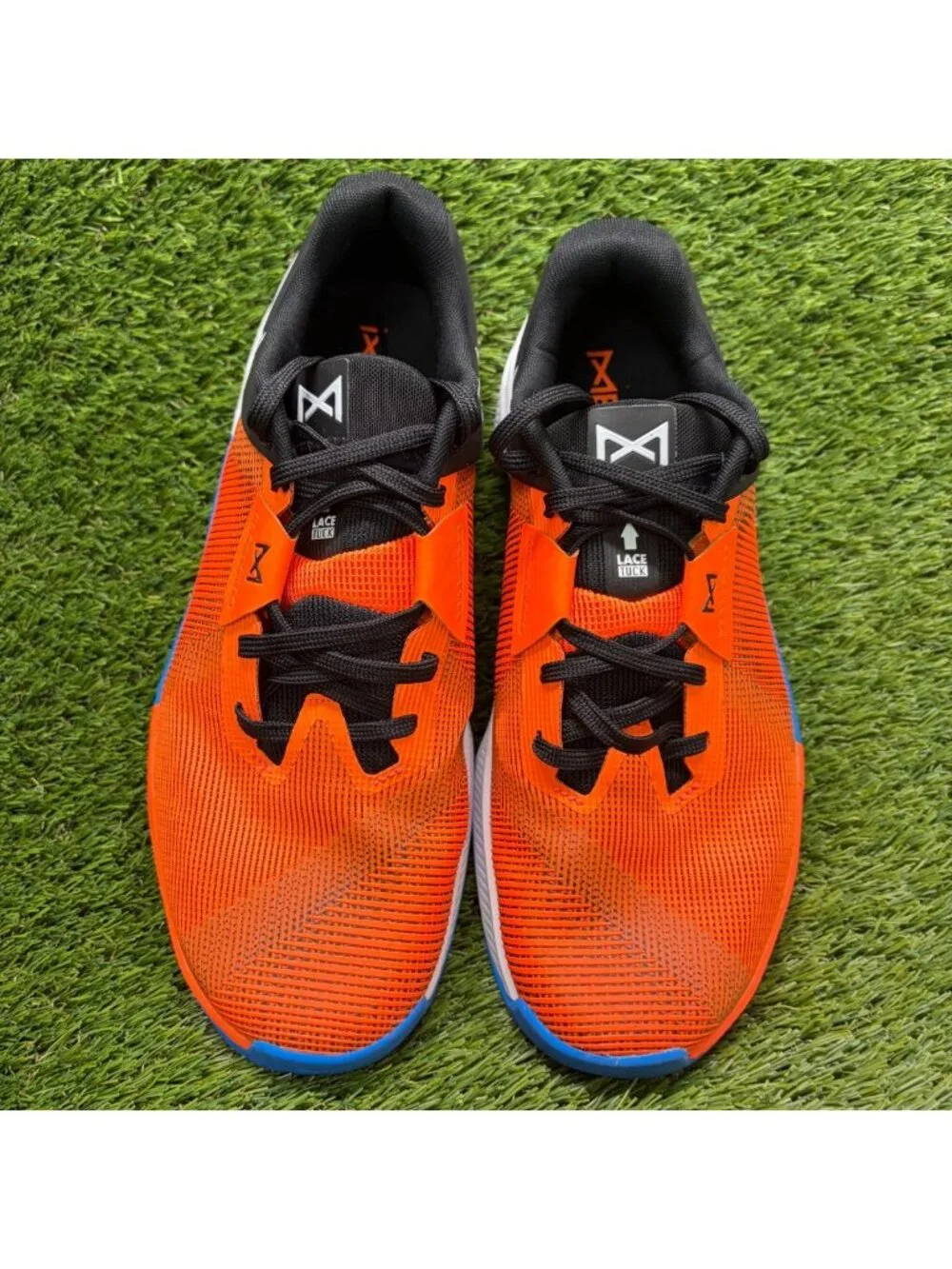 Nike Metcon 10 Men Size 12.5 Orange Black White Athletic Training Shoes Sneakers